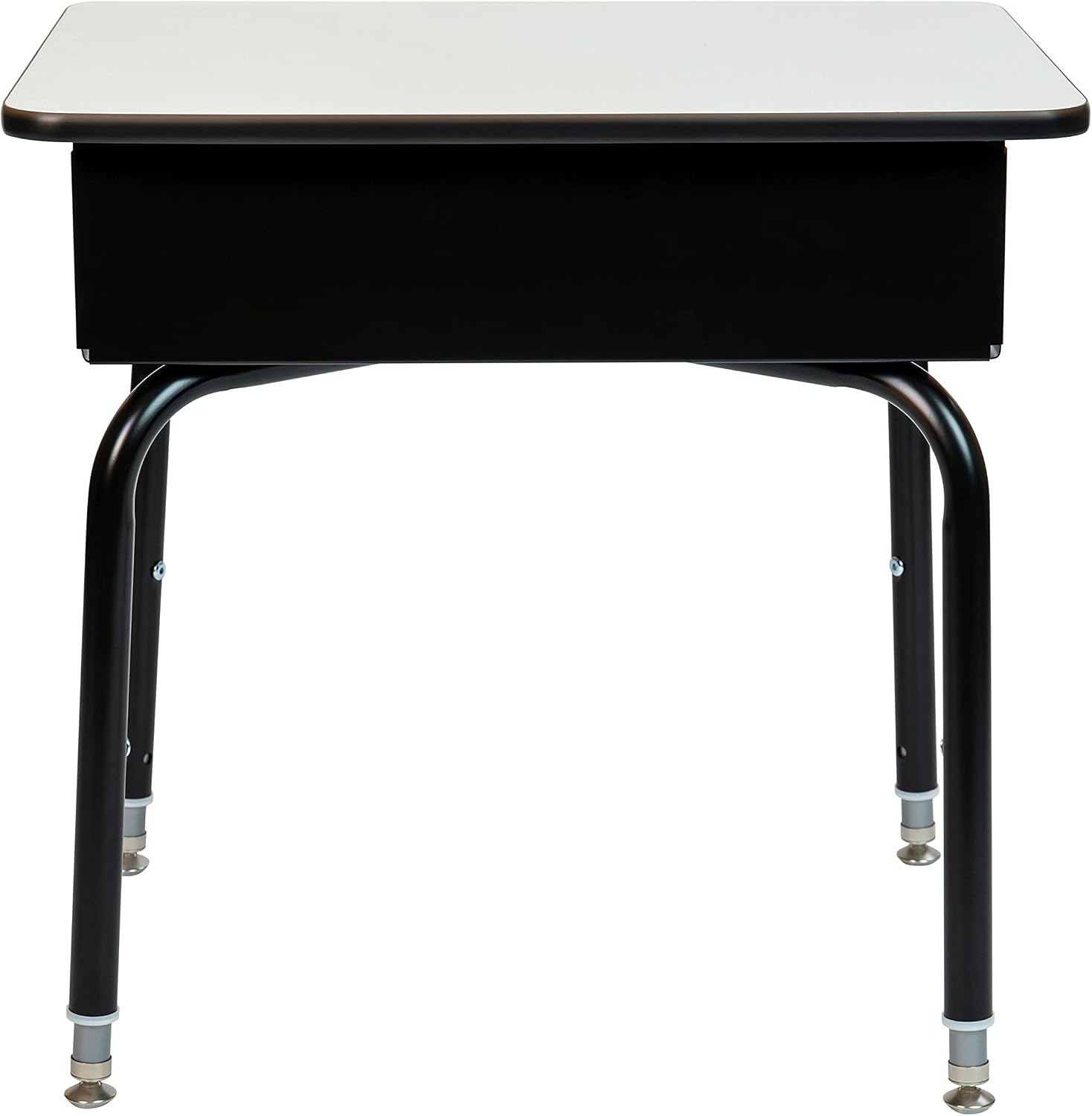 Flash Furniture Billie Student Desk - Gray Open Front Metal School Desk - 24'W x 18'D Adjustable Height, Durable Desk for School or Remote Learning, Set of 5