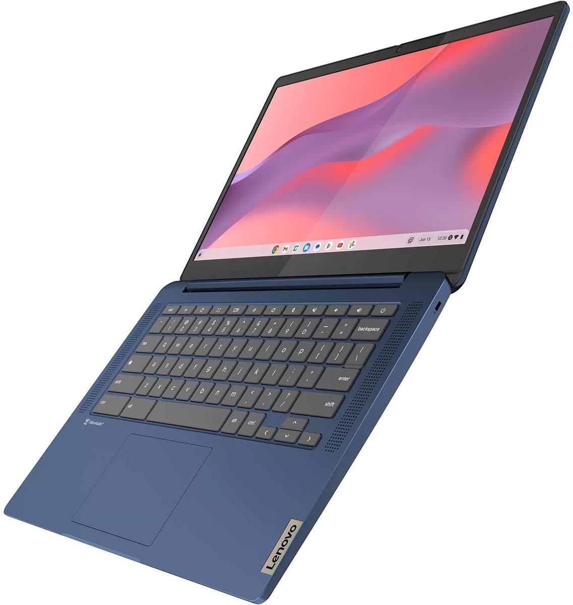 Lenovo IdeaPad Slim 3 Chromebook 14M868 14' Full HD Laptop, MediaTek Kompanio 520 2.0GHz, 4GB RAM, 64GB eMMC, ChromeOS, Abyss Blue (Renewed)