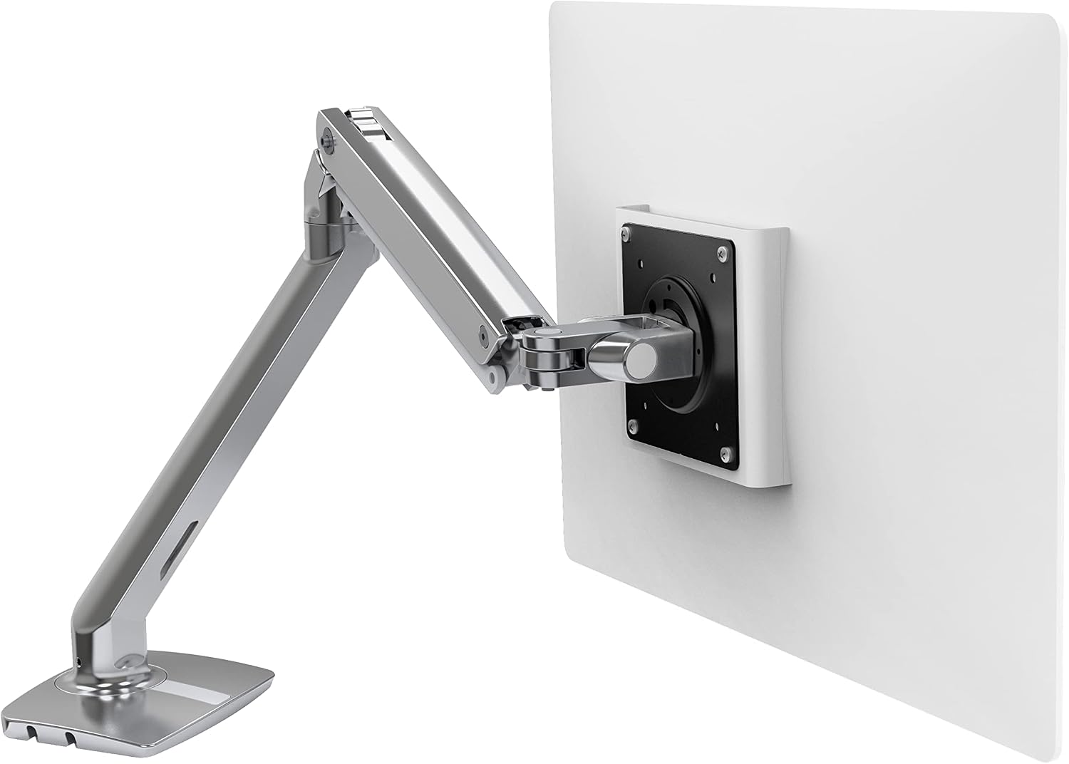 Ergotron – MXV Single Monitor Arm, VESA Desk Mount – for Monitors Up to 34 Inches, 7 to 20 lbs – Polished Aluminum