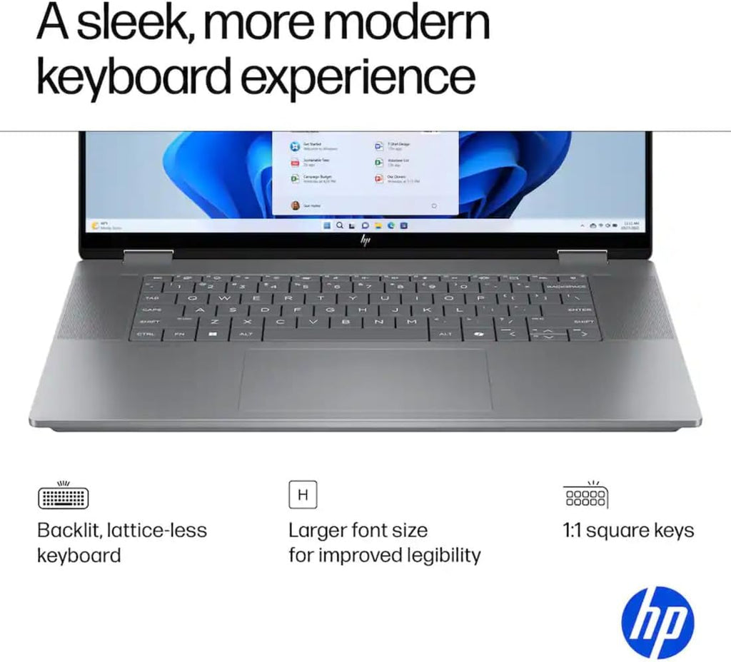 HP OmniBook X Flip 16 2 in 1 Touchscreen Laptop, 16' 2K FHD+ AMD Ryzen 5 220, 8GB DDR5 RAM 1TB SSD Copilot AI, 5MP IR Webcam, Backlit KB, Laptop for Business Student Home, Win 11 Pro with Stylus Pen