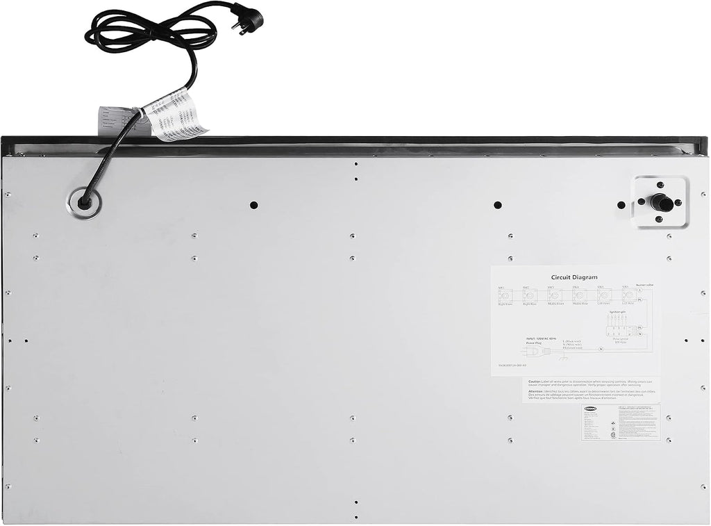 COSMO COS-DIC366 Drop-In Gas Cooktop with 6 Italian Made Sealed Burners, Cast Iron Grates, Metal Knobs, Liquid Propane Convertible, 36 inch, Stainless Steel