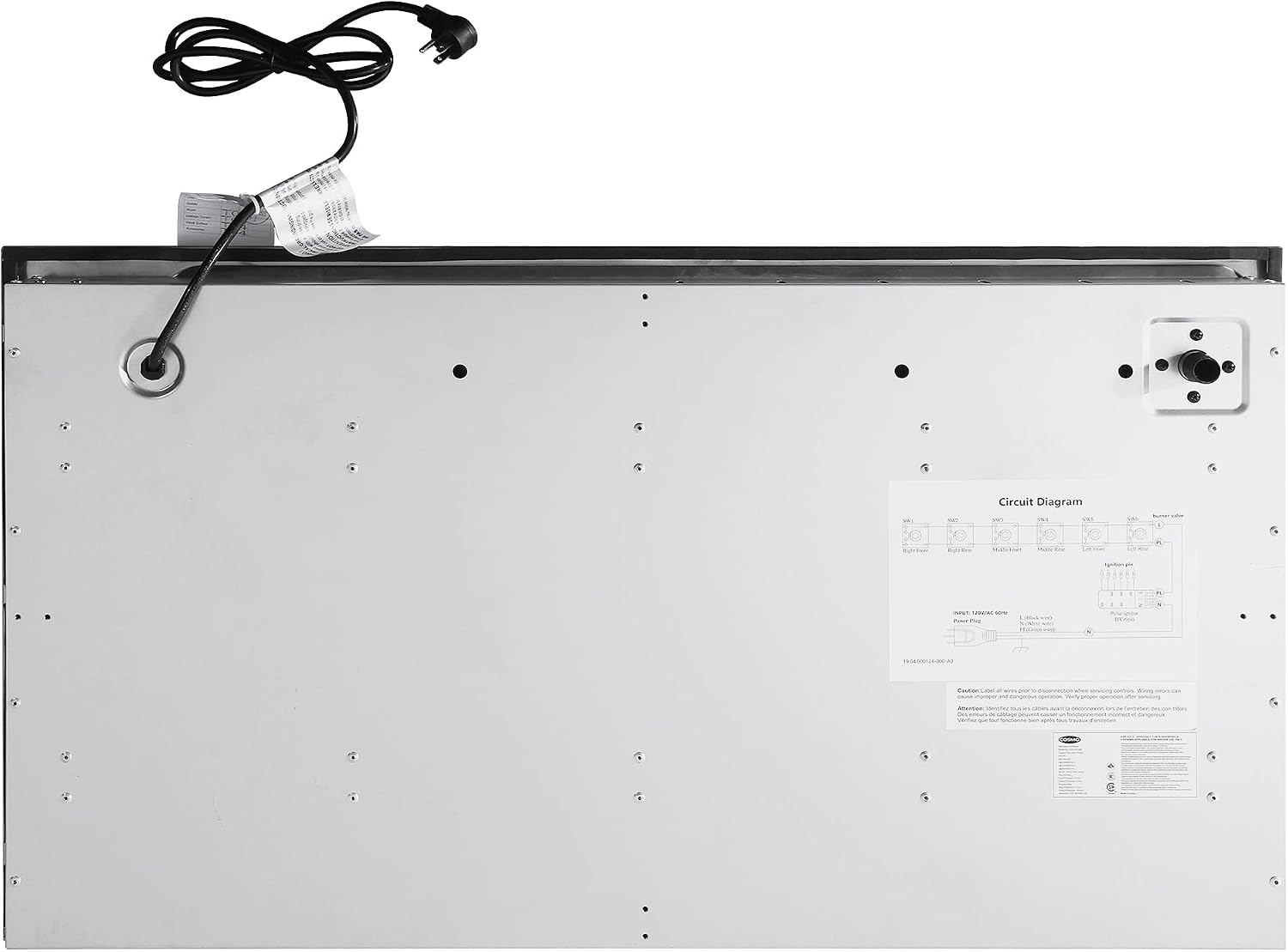 COSMO COS-DIC366 Drop-In Gas Cooktop with 6 Italian Made Sealed Burners, Cast Iron Grates, Metal Knobs, Liquid Propane Convertible, 36 inch, Stainless Steel