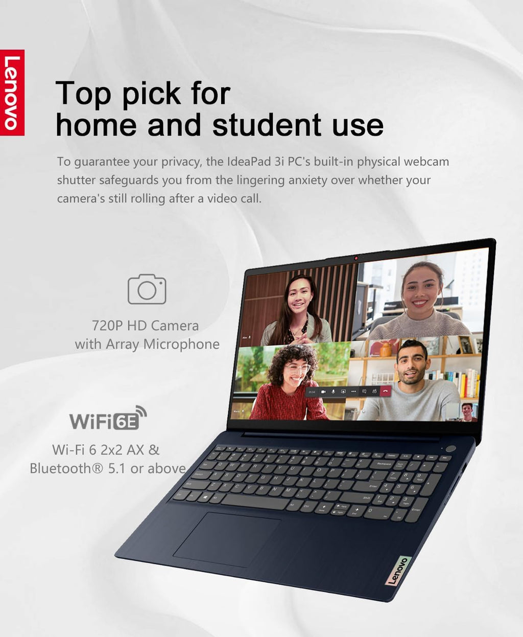 Lenovo Ideapad 3i 15.6 FHD Touchscreen Business & Home Laptop, Intel Core i5-1155G7 Processor, 16GB DDR4 RAM, 512GB SSD, Webcam, Wi-Fi, HDMI, Bluetooth, Windows 11, Abyss Blue, W/GaLiMu