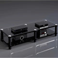 Audio Rack 1/2/3/4 Tier Stereo Rack Audio Equipment Rack Audio Stereo Shelf Wooden HiFi Rack Audio-Video Shelving Shock-Absorbing(Multi-Colored,2 Tier)