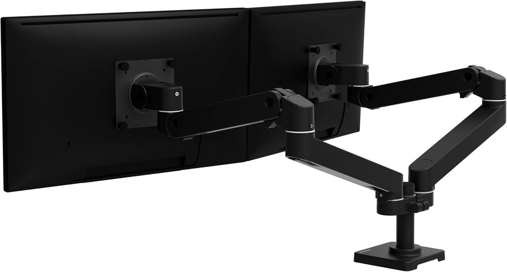 Ergotron – Upgraded LX Pro Premium Dual Monitor Arm, VESA Desk Mount – for 2 Monitors Up to 27 Inches, 4 to 20 lbs Each – Matte Black