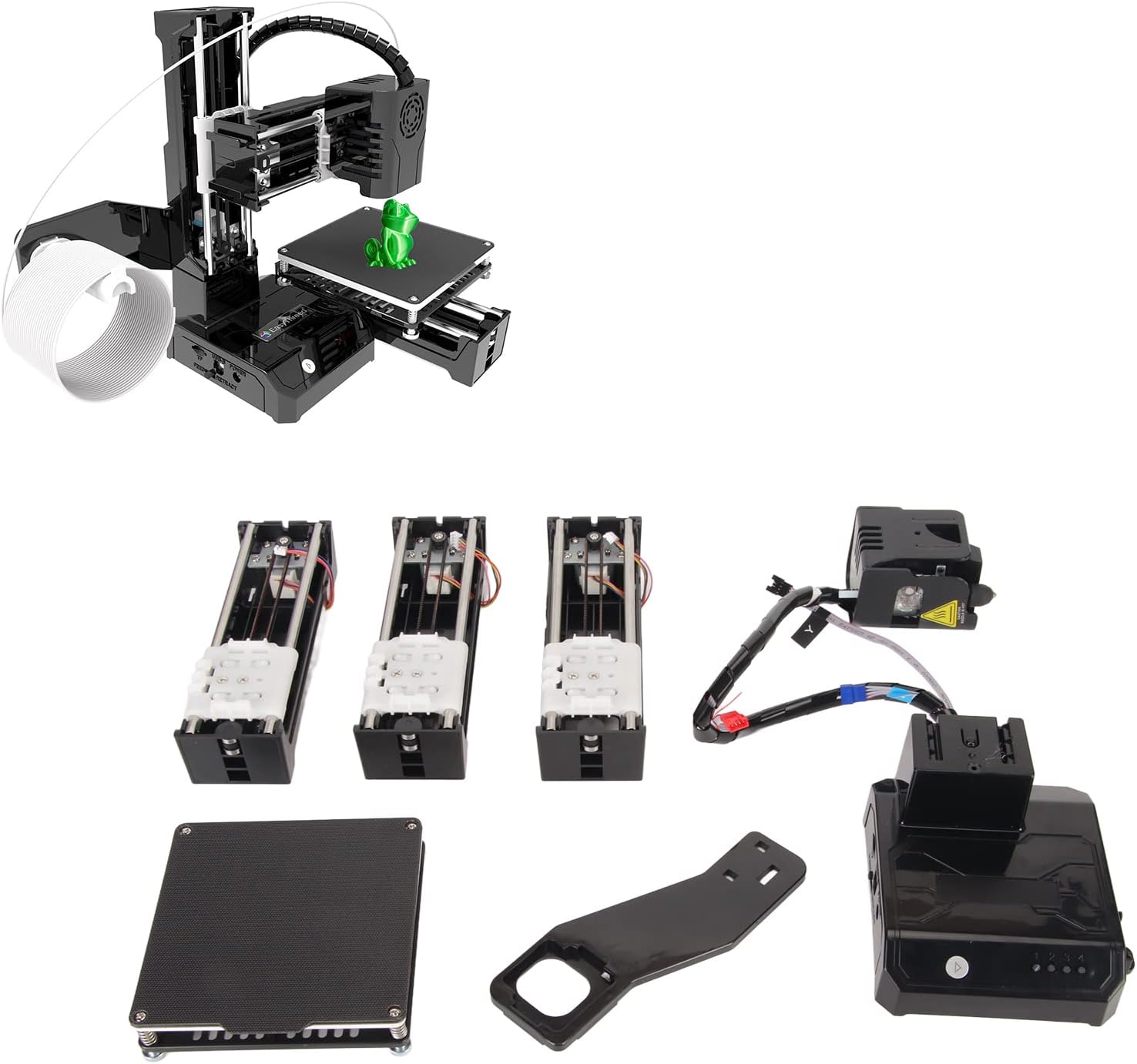 ZJchao Mini 3D Printer for Beginners Precision Printing with Build Volume Compact Design for Kids and Enthusiasts US Plug