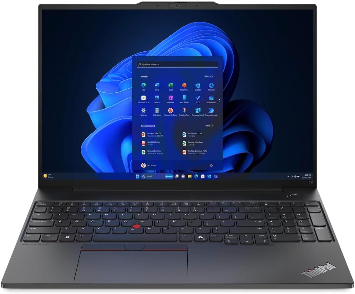 Lenovo ThinkPad E16 Gen 1 Business Laptop 16.0' WUXGA IPS Display 300 nits (AMD Ryzen 5 7530U 6-Core 2.00GHz, 16GB RAM, 512GB PCIe SSD, AMD Radeon, Backlit KYB, FP, WiFi 6, Win11Pro) w/Dockztorm Hub