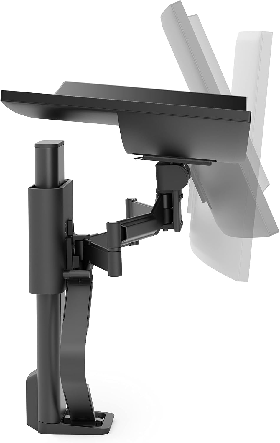 Ergotron – Trace™ Single Monitor Arm, VESA Desk Mount – for Monitors Up to 38 Inches, 6.5 to 21.5 lbs – Matte Black