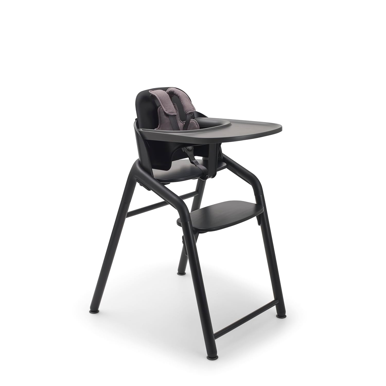 Bugaboo Giraffe Wooden Baby High Chair – Adjustable in 1 Second, Ergonomic & Easy Clean Highchair – Suitable from Birth with Newborn Set (Sold Separately) – FSC Beechwood & Bioplastic Design - Black