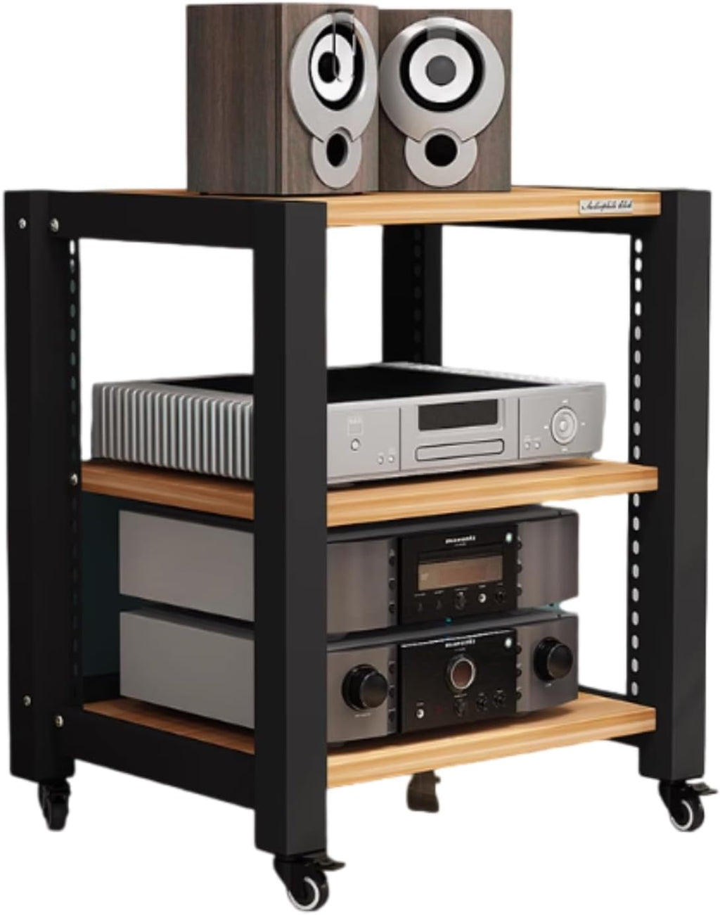 Stereo Racks and Brackets - Adjustable Shelves for Audio Equipment Rack Towers, Metal Frame Racks for Audio Equipment, Stereo Racks and Rack Organizers (Colour B, 3layer)