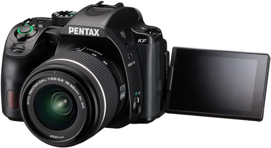 PENTAX KF APS-C Digital SLR Camera 18-55 WR kit with Dustproof, Weather-Resistant and Vari-Angle LCD Monitor, Black