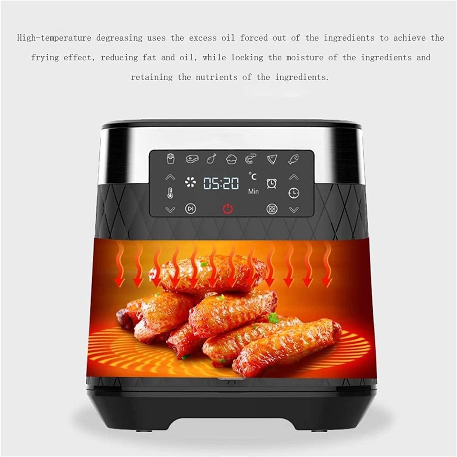 Air Fryer Oven Combo 5.5QT Large Cooker Customizable 7 Presets to Set your Preferred Cooking Results Nonstick and Dishwasher-Safe Basket vision