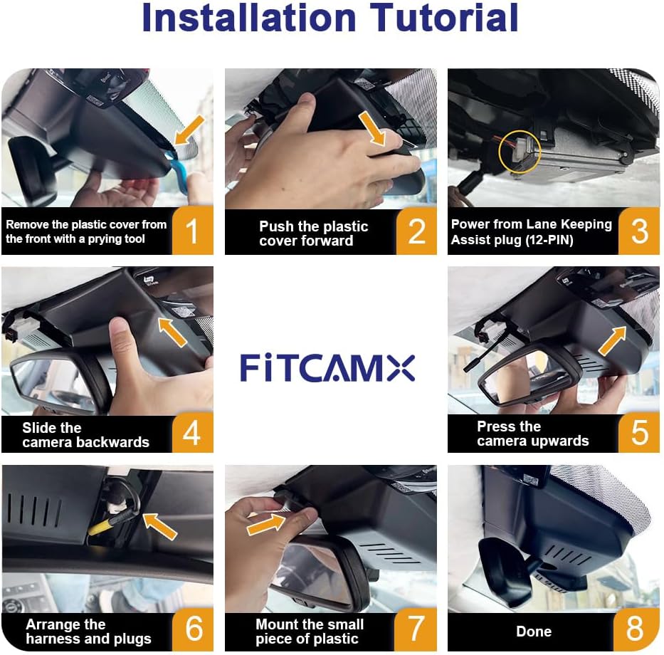 Fitcamx 2160P+Rear 1080P Dash Cam Adapts for Hyundai Elantra 2021-2025 SE SEL Limited N Line Blue Manual (AA000), OEM Look, Dual HD Video, WiFi & APP, Loop Recording, G-Sensor, Easy to Set, 128GB Card