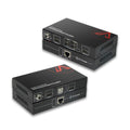HDMI USB KVM Extender Dual Monitor Over Cat5e/6/6a/7 up to 1080p@60Hz 197ft, Zero Latency Extended Dual View, Display 2 Monitors with 4 USB 2.0 Ports for Keyboard/Mouse, HDCP 1.4, PoC, Plug and Play