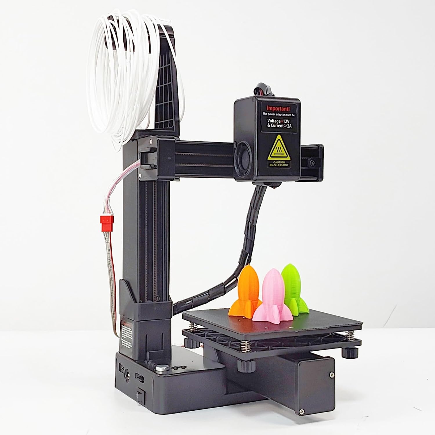 Cuifati Mini 3D Printer, 3D Printer for Kids and Beginners, 3D Printing Machine Support 1.75mm PLA and TPU Filaments, 4 x 4 x 4in Print Size, for 7/8/10 for OS X (Black)