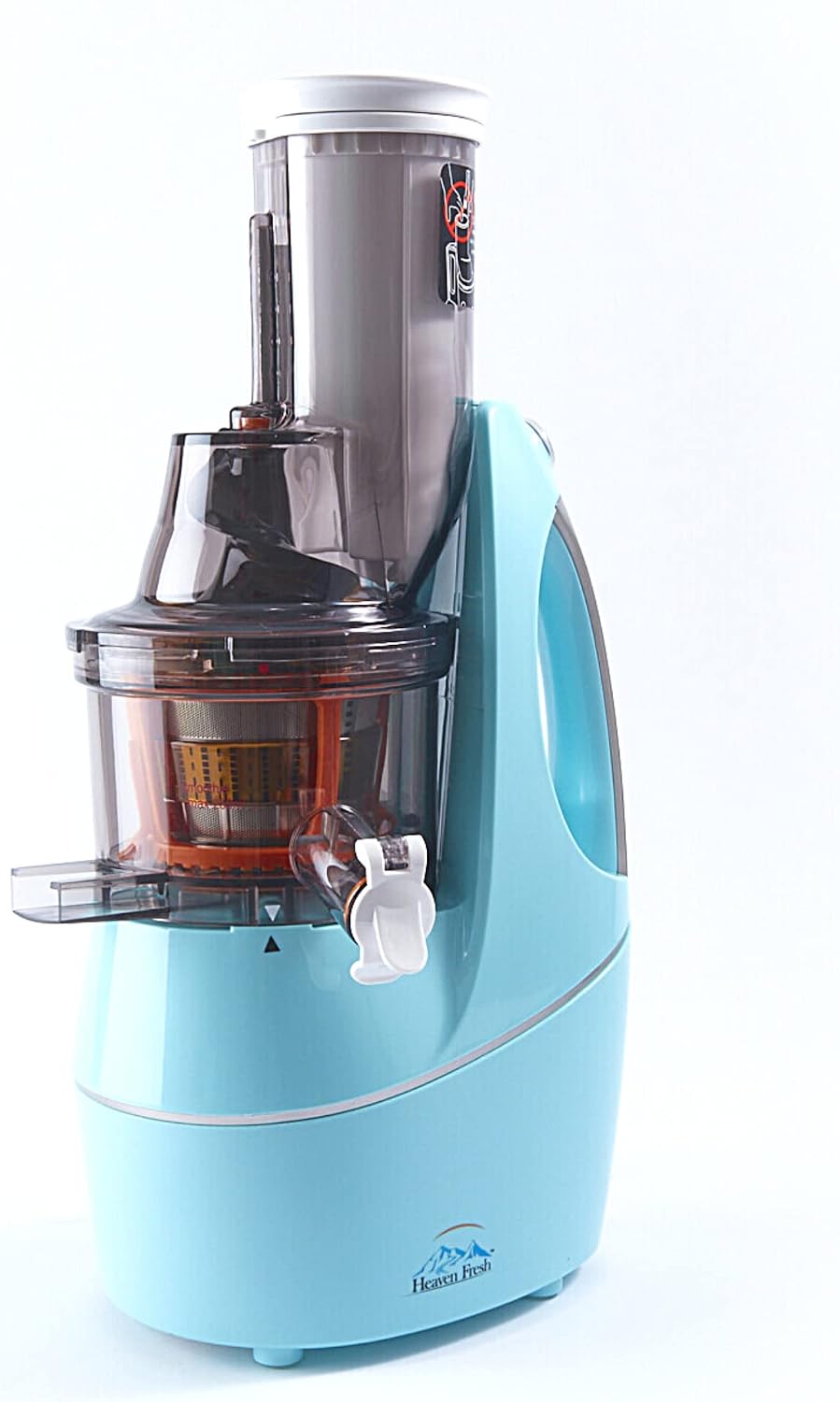 Heaven Fresh Cold Press Slow Masticating Juicer, Ultra-Quiet 240W Motor, Maximized Juice Yield, Included Frozen Dessert Strainer, Drip-Free Cap - Teal