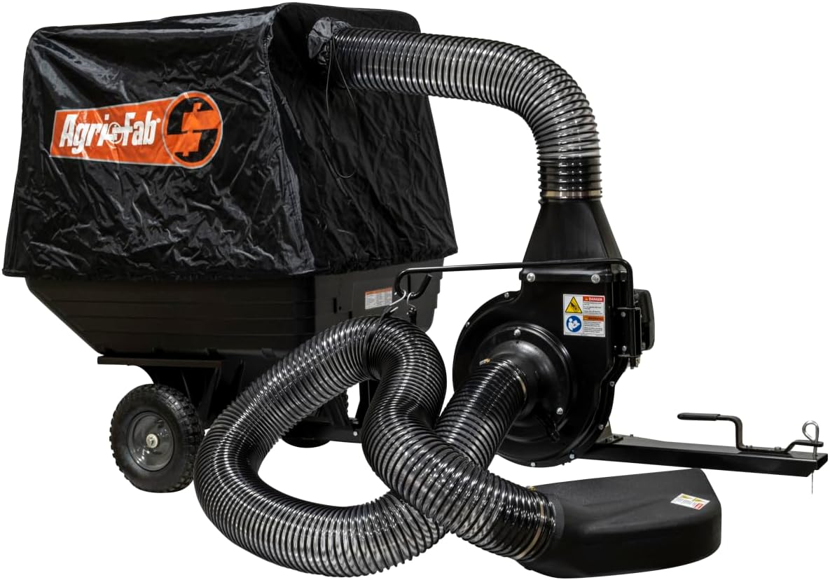 Agri-Fab 45-0630 Large Capacity 29 CU FT Soft Top Mow-N-Vac, Tow Behind Lawn Vacuum, Leaf Vacuum, Gas Powered, Easy Single Lever Dumping