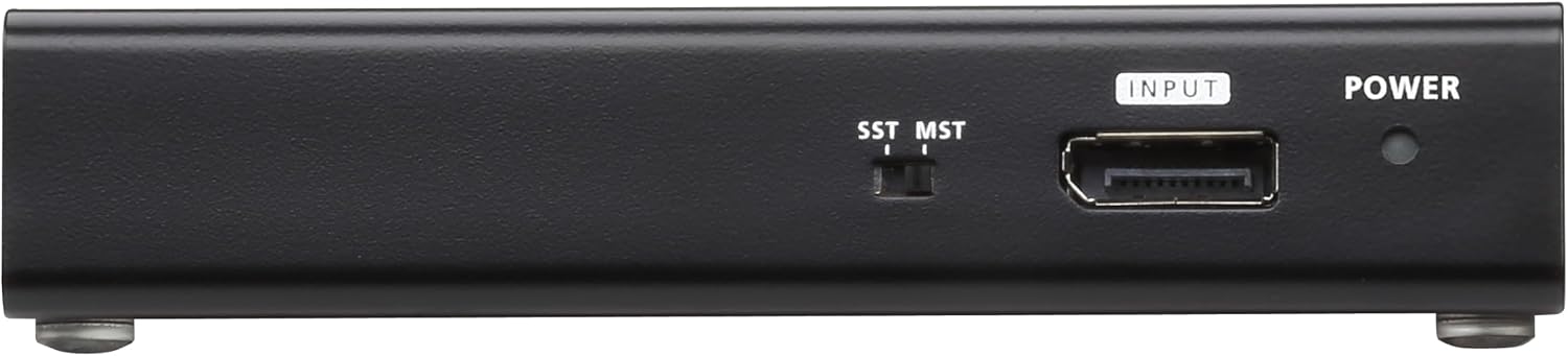 ATEN VS192 2-Port True 4K DisplayPort Splitter SST Split or MST Extended Display - Connect 1 DP Source to 2 Display Port Computer Monitor - TAA Compliant - Metal