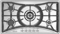 Empava 36 in. Gas Stove Cooktop with 5 Italy Sabaf Sealed Burners NG/LPG Convertible in Stainless Steel EMPV-36GC22