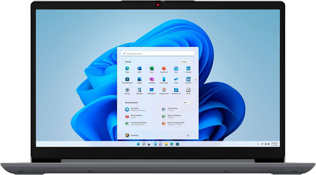 Lenovo IdeaPad 1 15.6' Home & Business Laptop (AMD Athlon 3050U, 8GB RAM, 256GB Storage (128GB eMMC + 128GB SSD)) Anti-Glare, Webcam, Wi-Fi, HDMI, Type-C, 10-Hour Long Battery, Win 11 Home in S Mode