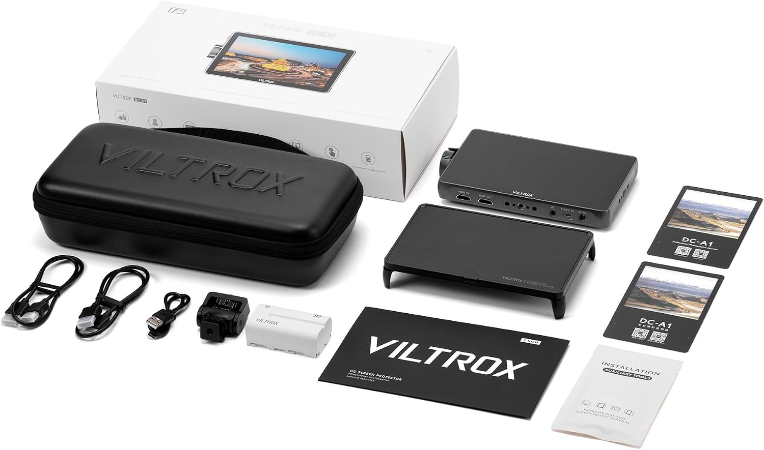 VILTROX DC-A1 2800nit Video Field Monitor, 7 Inch Touchscreen 60Hz 4K Camera External Monitor with Cooling Fans, 1920x1080 DSLR Monitor 4K HDMI in/Out, 170° Wide Angle