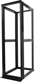 GLOBALRACK 4-Post 42U Open Frame Server Rack/19in Server Network Rack Adjustable Depth 24-35inch Suitable for Computer/Audio Video/Data/IT Equipment/Cold Rolled Steel Heavy Duty Rack (4POST RACK-042)