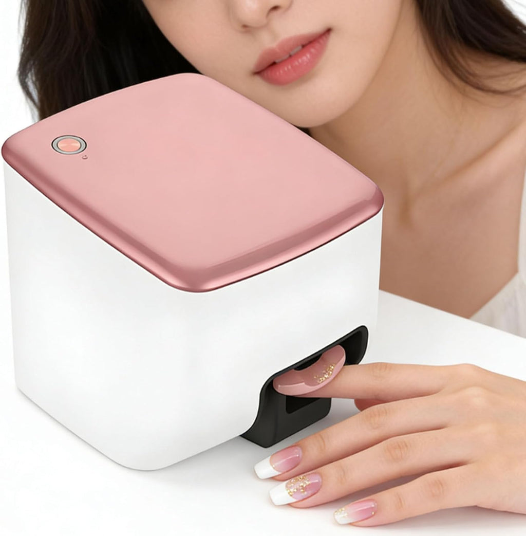 Protable 3D Nail Art Printer - 2026 DIY Nail-Art Machine, 4800dpi APP Control Nail Printing, Automatically Recognize Nail-Shape,Fast Drawing in 10S,for Girls' Home Nails,Weddings,Studio