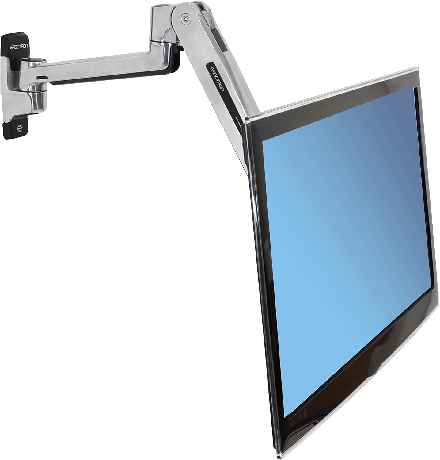 Ergotron – LX Sit-Stand Single Monitor Arm, VESA Wall Mount – for Monitors Up to 42 Inches, 7 to 25 lbs – Polished Aluminum