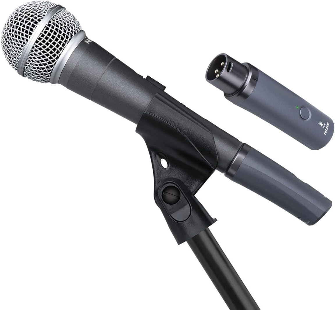 NUX B-3RC 2.4GHz Microphone Wireless System with Charging Case, Microphone Bundle, 24-bit/44.1kHz, Long Distance Transmission, Ultra-Low Latency, Long Lasting Battery, Auto Pairing