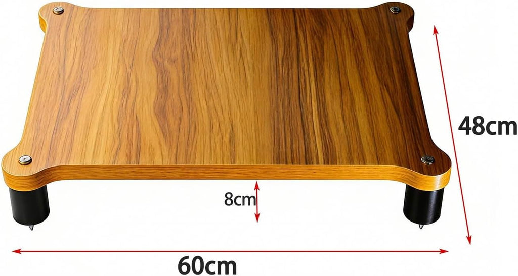 Single-Layer Amplifier Rack Sound Vibration Damping Bracket Home Theater Audio Equipment Shelf High Load-Bearing Multi-Purpose Base(60 * 48 * 10.5cm)