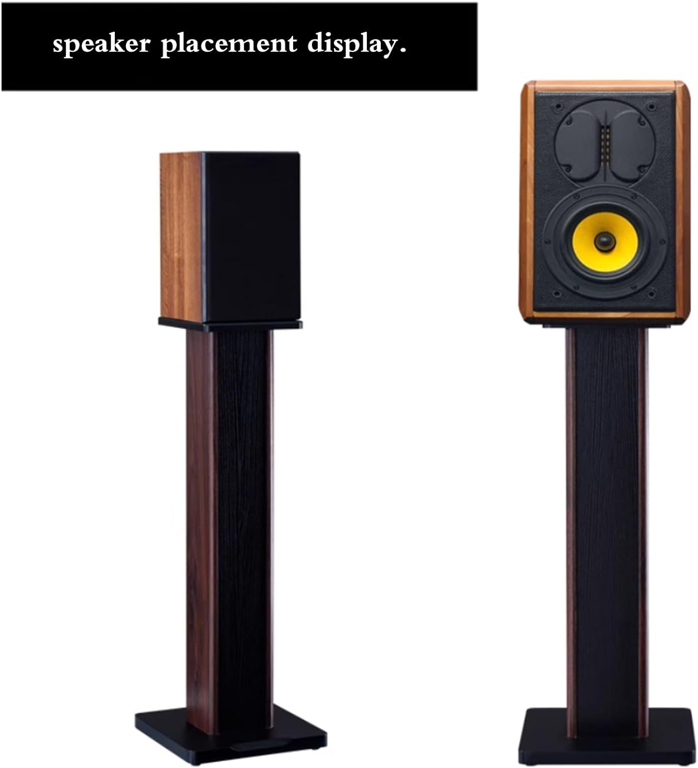 65/85cm Speaker Stands, Pair of Hi-Fi Floor Speaker Stands for Bookshelf Speakers, Studio Monitor Stands，Anti-Vibration Audio Equipment Rack(28 * 32 * 65cm)