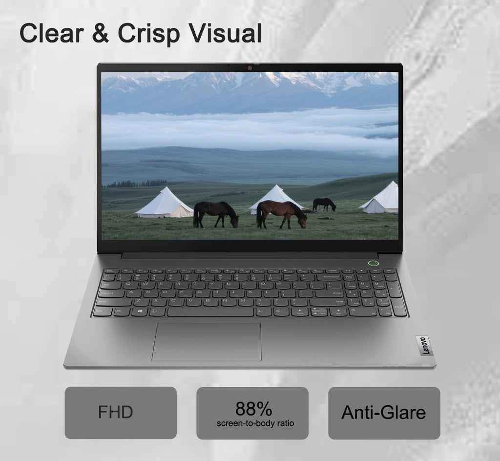 Lenovo ThinkBook 15 Gen 4 Business Laptop (15.6' FHD Anti-Glare, Intel 10-Core i7-1255U, 16GB RAM, 512GB SSD), 1080p Webcam, Fingerprint, Narrow Bezel, Thunderbolt 4, Ethernet, Win 11 Pro w/Copilot