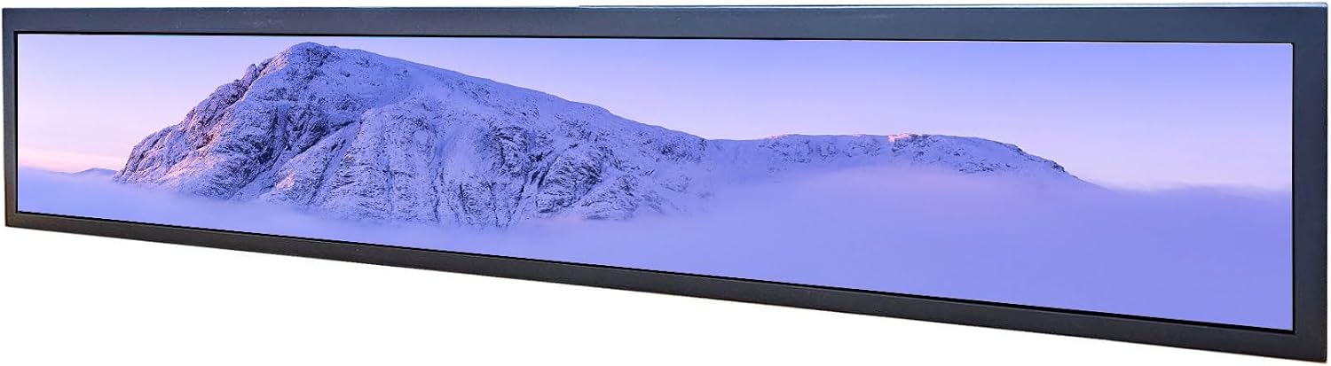 VSDISPLAY 24 Inch Digital Signage Advertising Display 1920x360 IPS Android11 Stretched Bar LCD Monitor Supports Auto Copy Autoplay for Marquee Supermarket Exhibition