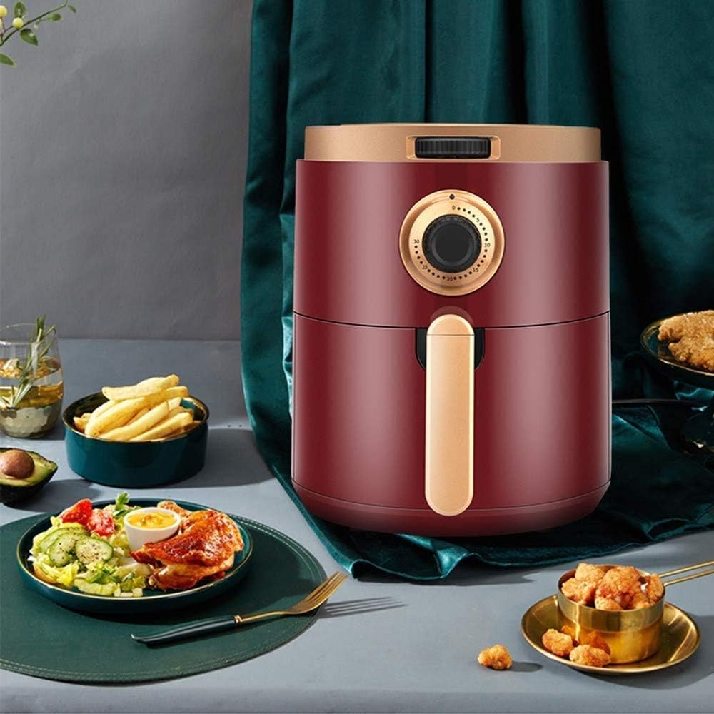 Red Frying Basket Electric Stainless Steel air Fryer Oven Digital Touch Screen Non-Stick Frying pan Home Automatic Fries Machine. interesting