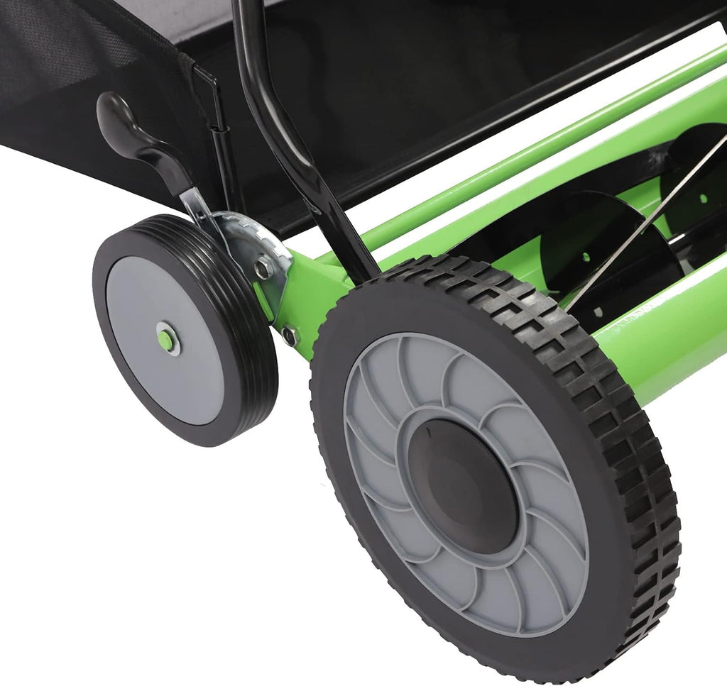 Manual Lawn Mower 20in Home Reel Mower, Cylinder Lawnmower, Push Reel Lawn Mower Adjustable Mowing Height for Lawn Mowing in Villas, Parks, Gardens