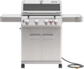 Monument Grills 4+1 Burner Natural Gas Grill with Natural Gas Hose, 50,000 BTU Stainless Steel Outdoor Patio Barbecue Grill, Broil Zone Fast Heating, Knob Lights, and Easy Cleanup, M415BZNG