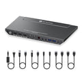 AV Access KVM Switch Dock for a Laptop and 2 Desktop PCs, Dual 4K Monitor USB C Docking Station, Type-C 65W Charging for Laptop, Ethernet, EDID, Hotkey Switch, HDMI, 4K@60Hz, 1080P@240Hz, USB 3.0