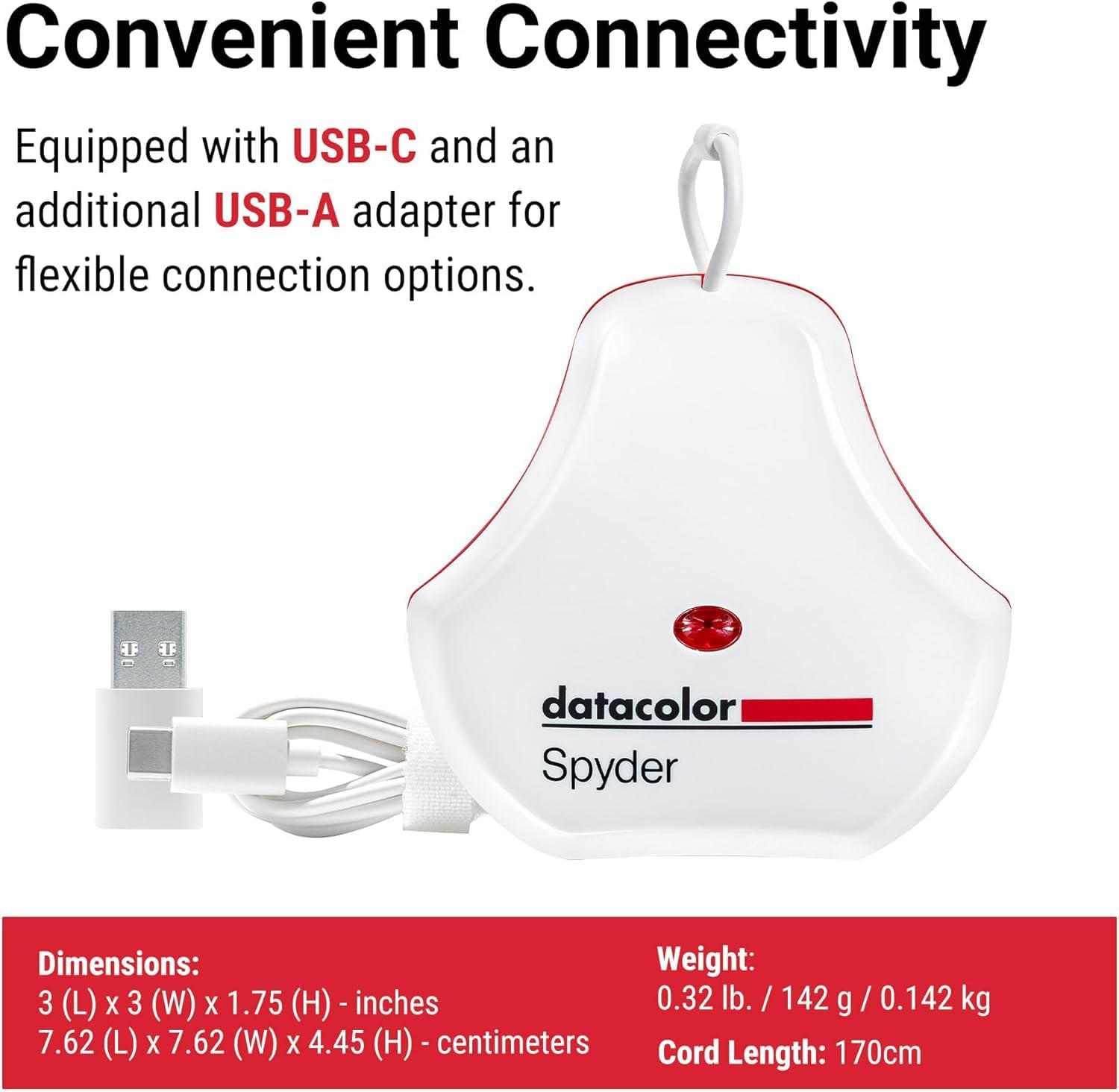 datacolor Spyder - Monitor Calibrator for Graphic Designers, Photographers, and Content Creators, Shows You True Colors, Works on OLED Monitors & LED Screens, Easy-to-Use Color Calibration Tool