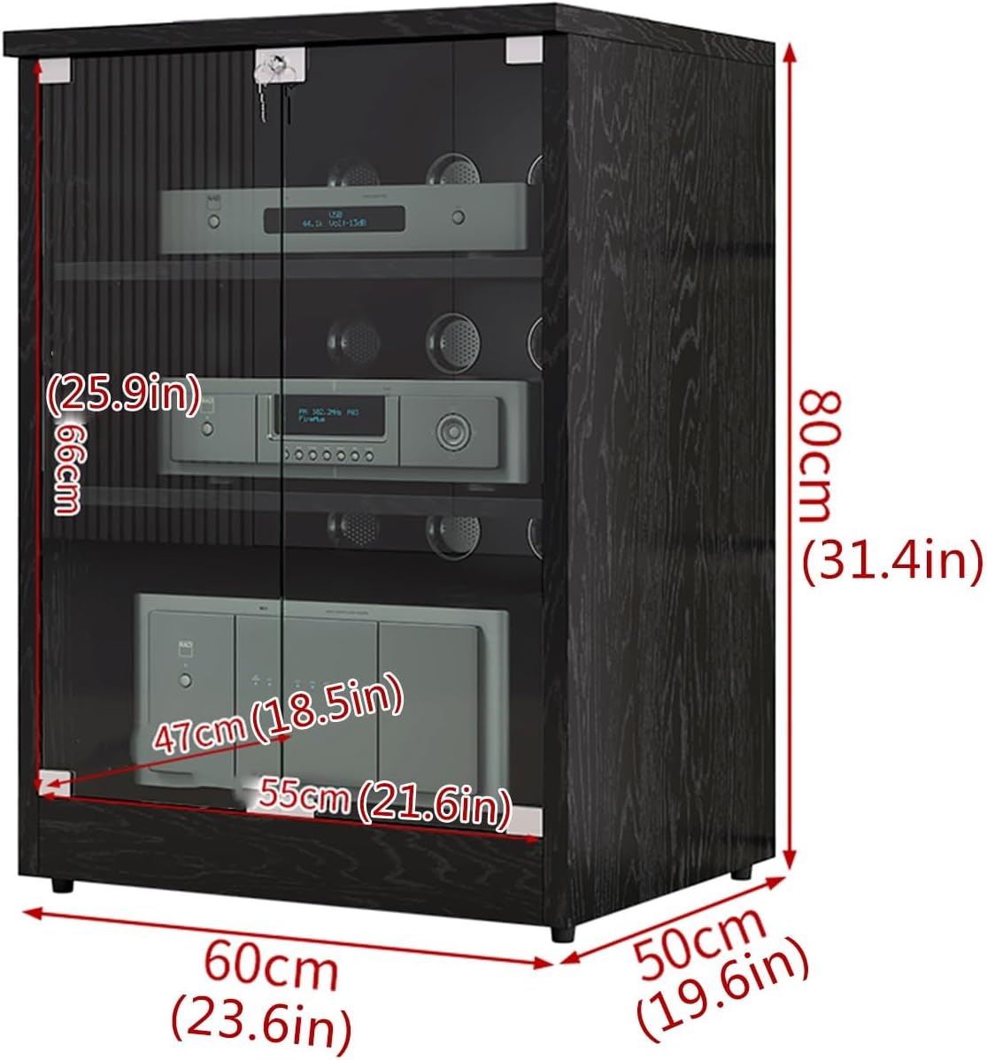 Stereo Component Cabinet,Stereo Cabinet,Audio Cabinet,Audio Rack Cabinet,av Media Stand,Audio Rack,Record Player Console Cabinet,av Cabinet,Media Cabinet,Corner Media Cabinet(Walnut,3-Layer)