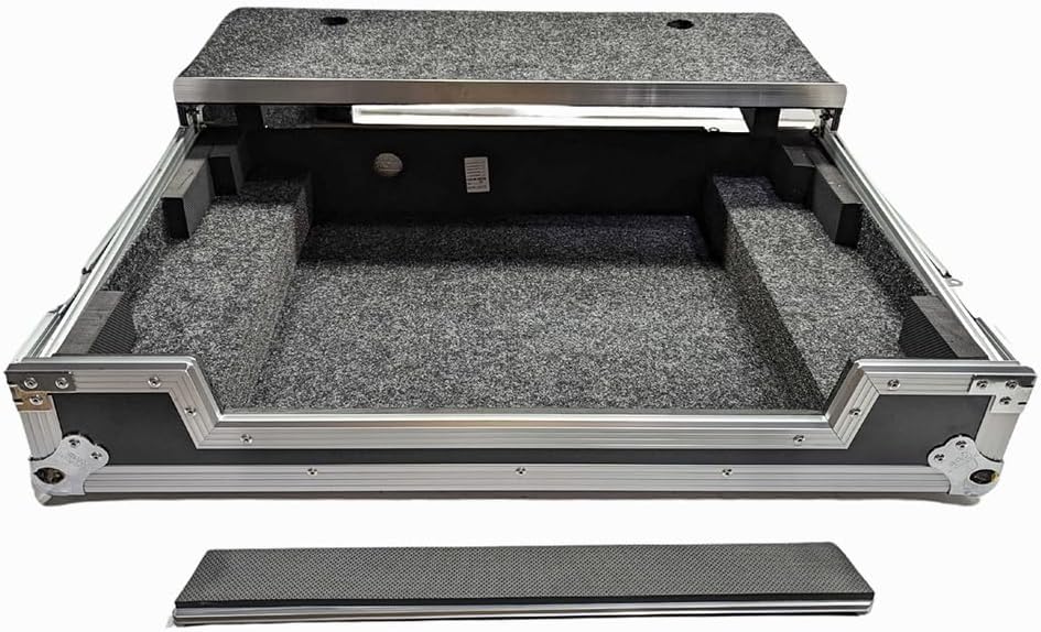 Harmony Cases HCDDJFX10LTW Compatible with DDJ-FLX10 4-Channel DJ Controller Custom DJ Case with Laptop Tray and Wheels