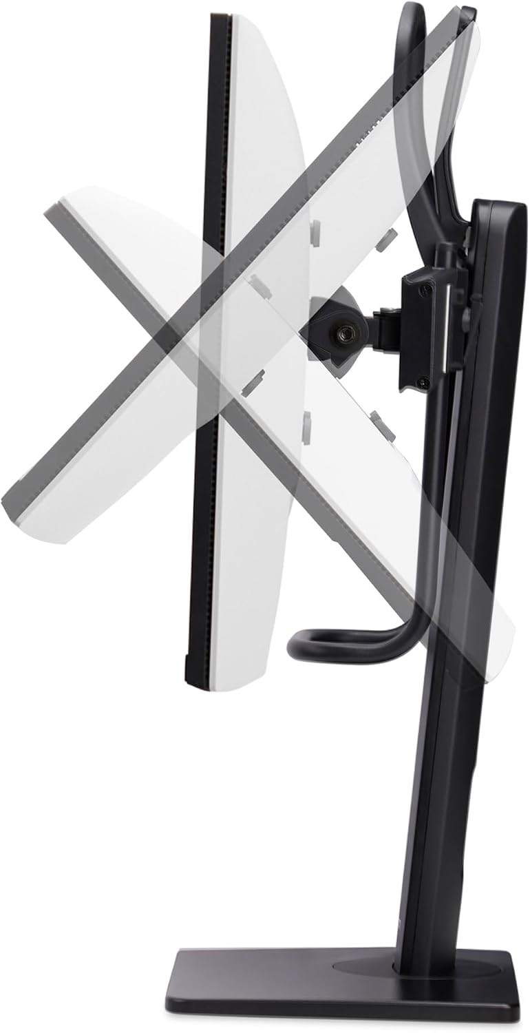 StarTech.com Crossbar Dual Monitor Desk Stand for 27inch Screens, Max Cap 26.4lb, VESA Mount 75x75/100x100, Height Adjustable