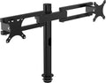 VERSADESK Heavy Duty Steel Dual Monitor Stand with Height Adjustable Arms - Fits 13–27' Screens - VESA Compatible Mount with 360° Rotation - Each Arm Holds up to 22 lbs | Black