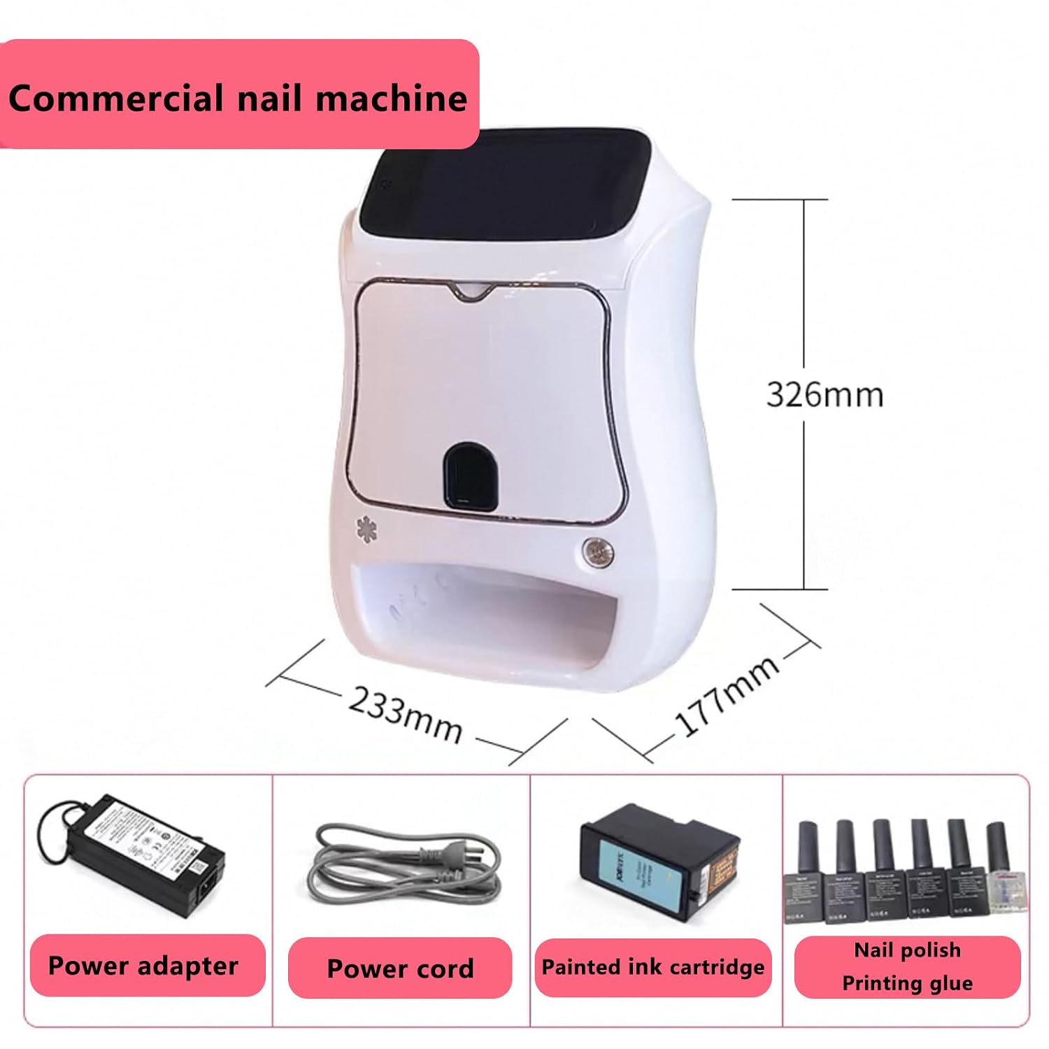 Digital Mobile Nail Art Printer, 3D Nail Printer Nail Art Printer Digital Intelligent Nail Art Printer for Kids/Nail Salon/Manicure/Nail Lovers