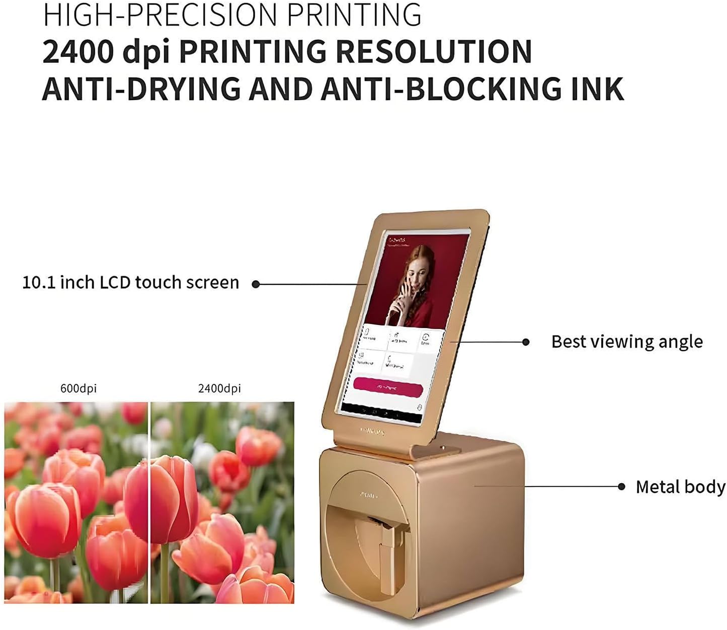 3D Nail Printers, Smart Nail Printer - AI Recognizes Media Contour, Upport DIY/App/WiFi/USB, for Kid/Nail Studio/Manicure/Nail Enthusiasts
