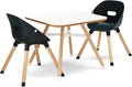 Lalo The Play Kit - Kids Table and Chairs Set - Toddler Activity Table for Playroom, Snack Time, Arts & Crafts - Easy to Clean - Coconut/Licorice