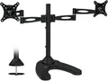 Mount-It! Dual Monitor Stand for Desk, Adjustable Monitor Stand for 2 Screens up to 27', 22 lbs Each, VESA 75x75 100x100, Full Motion Arms, Free Standing Base or Grommet Mount, MI-792