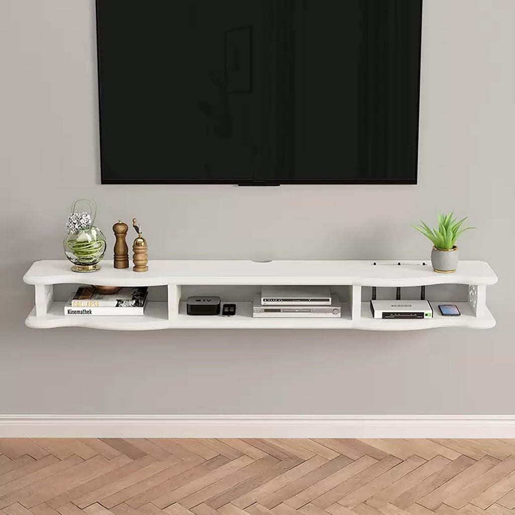 Floating TV Stand, Wall Mounted TV Shelf Ntertainment Media Center TV Unit Audio and Video Equipment Rack for Media Room Gaming Room and Home, for 32-75in TVs (Size : 120x24x16cm/47x9x6in)