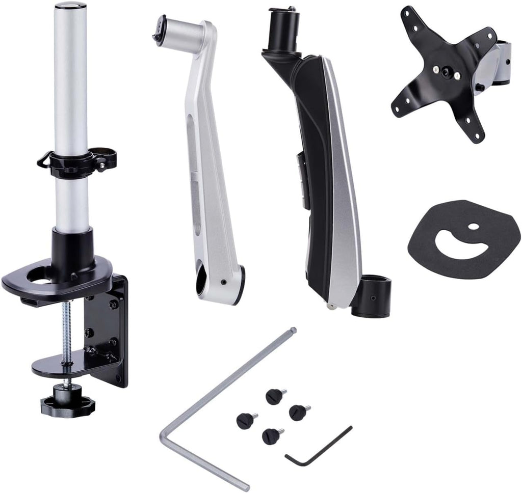 StarTech.com Desk Mount Monitor Arm for 27in 16:9 or 30in 21:9 Ultrawide Screens, VESA 75x75/100x100, Mechanical Spring Arm, TAA