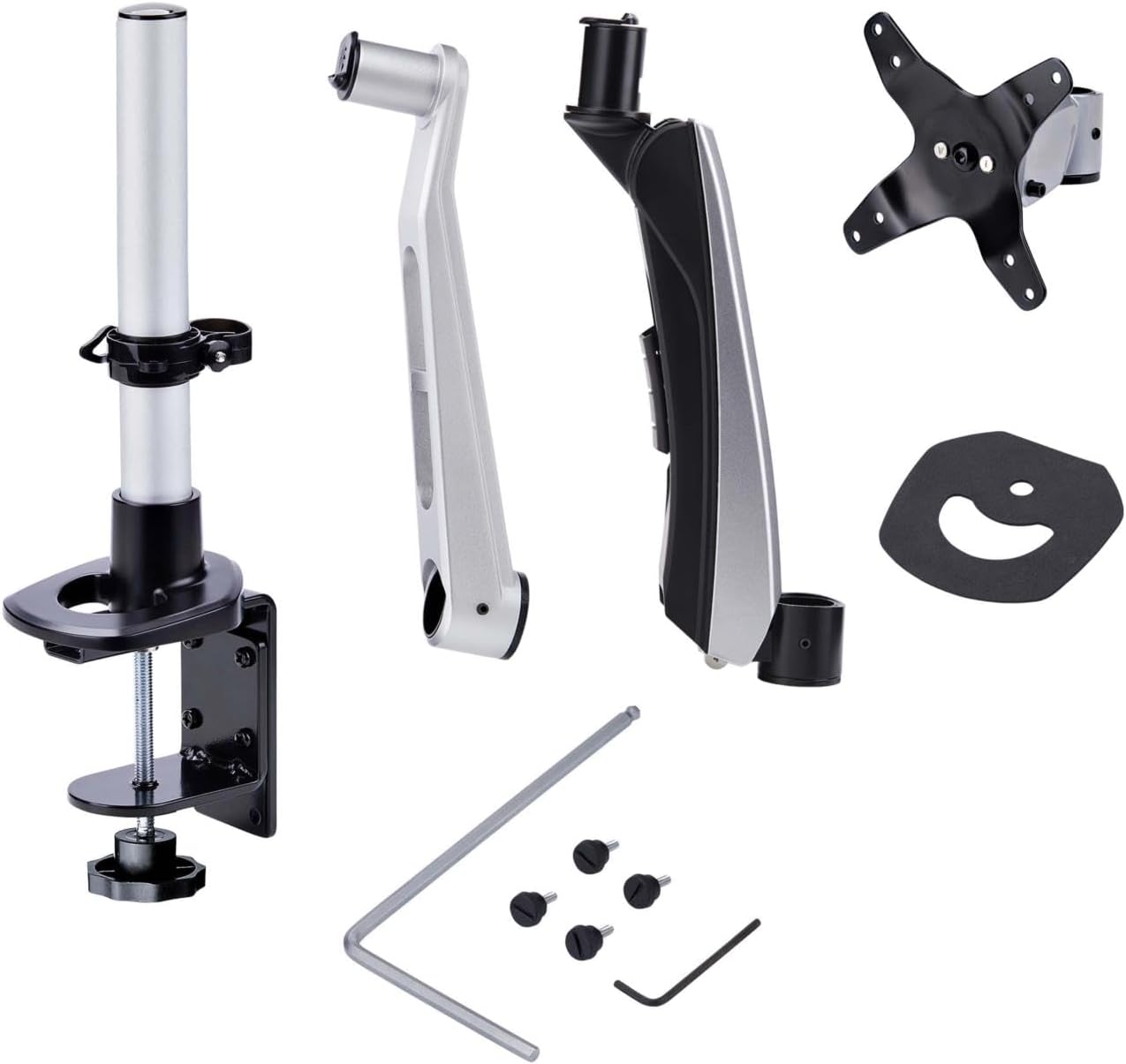 StarTech.com Desk Mount Monitor Arm for 27in 16:9 or 30in 21:9 Ultrawide Screens, VESA 75x75/100x100, Mechanical Spring Arm, TAA