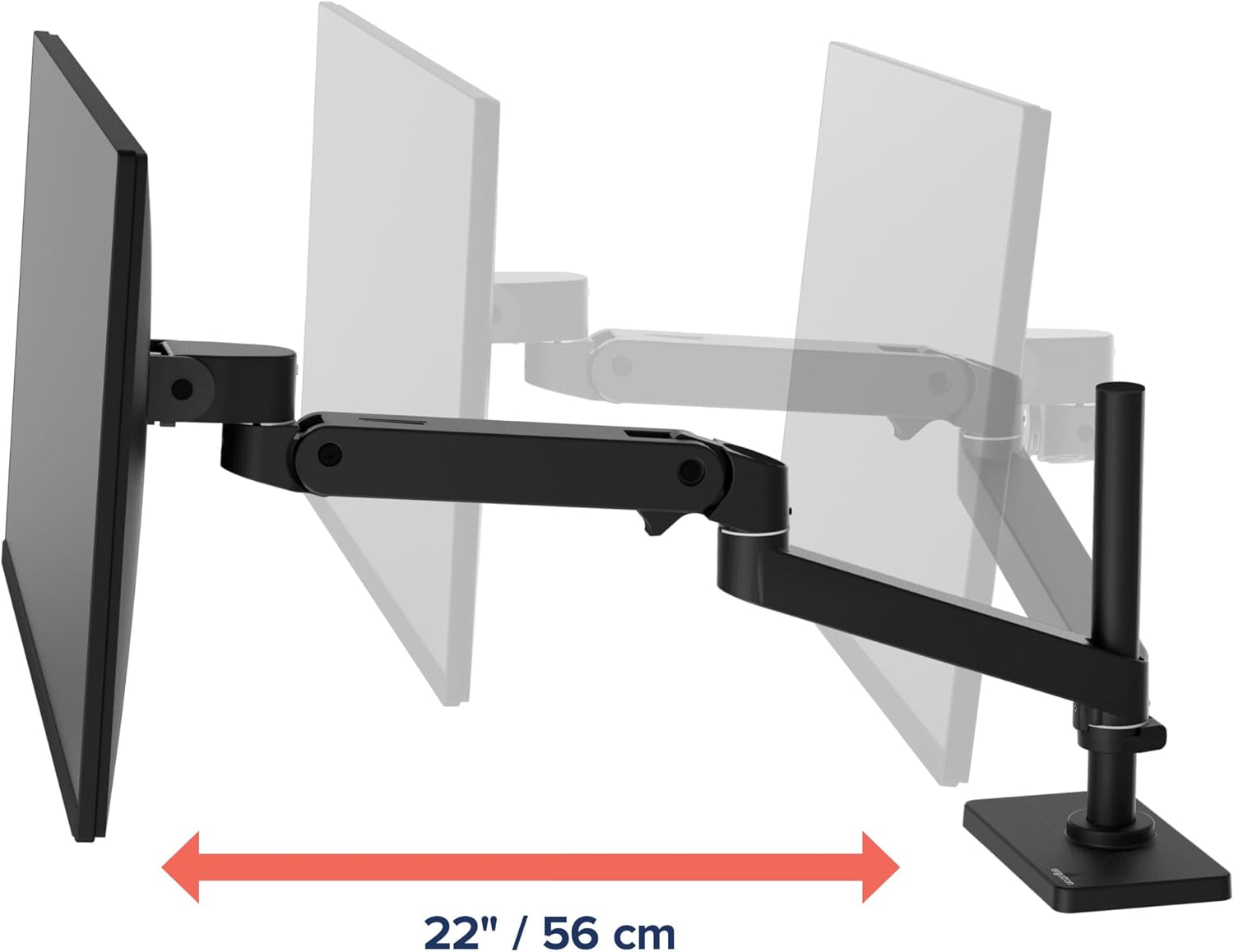 Ergotron – Upgraded LX Pro Premium Monitor Arm, Single Monitor Desk Mount – fits Flat Curved Ultrawide Computer Monitors up to 34 Inches, 4 to 22 lbs, VESA 75x75mm or 100x100mm – Tall Pole, Black